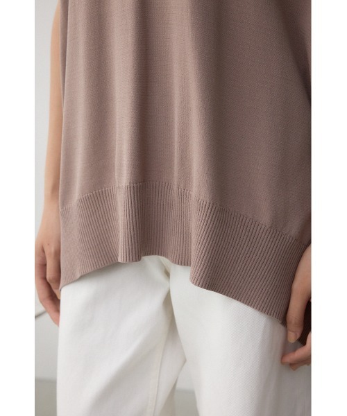 AZUL by moussy(アズールバイマウジー)の「C/T冷感 バックスリットワイドニット(ニット/セーター・レディース・ダークベージュ/ブラック/ダークグリーン・FREE)」の15枚目の写真