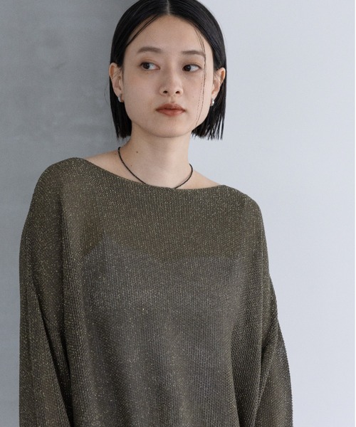 セール】ラメメッシュプルオーバー（ニット/セーター）｜A part by