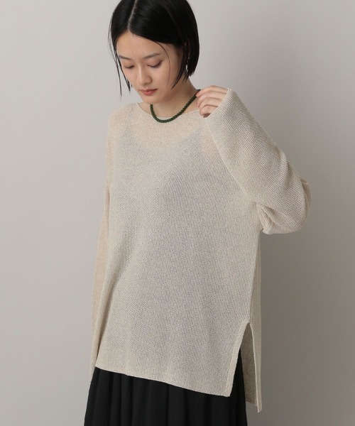 A part by(アパートバイ)の「ラメメッシュプルオーバー(ニット/セーター・レディース・グリーン系その他5/グレー系その他4/ベージュ・FREE)」の20枚目の写真