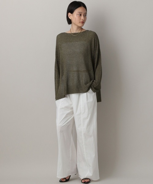 A part by(アパートバイ)の「ラメメッシュプルオーバー(ニット/セーター・レディース・グリーン系その他5/グレー系その他4/ベージュ・FREE)」の9枚目の写真