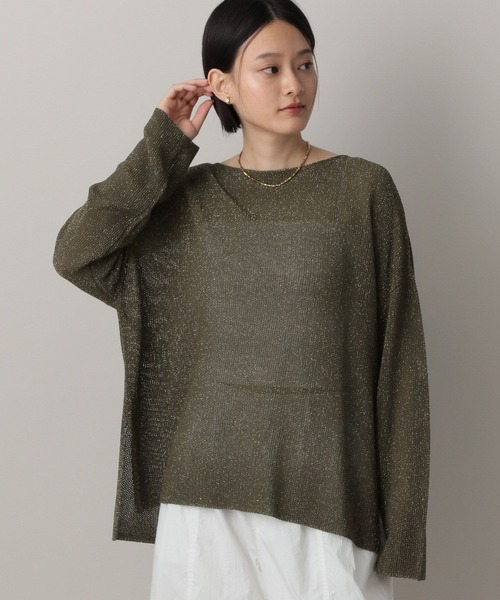 A part by(アパートバイ)の「ラメメッシュプルオーバー(ニット/セーター・レディース・グリーン系その他5/グレー系その他4/ベージュ・FREE)」の14枚目の写真