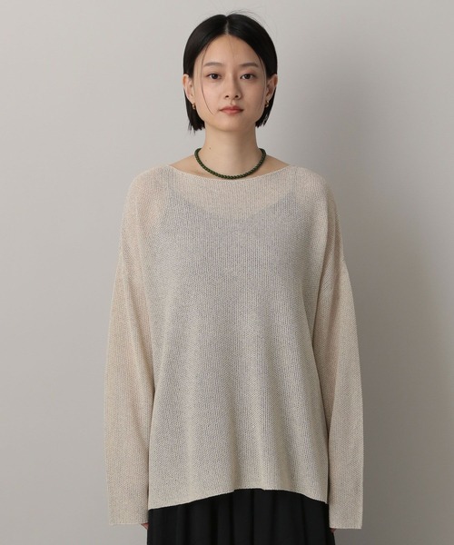 A part by(アパートバイ)の「ラメメッシュプルオーバー(ニット/セーター・レディース・グリーン系その他5/グレー系その他4/ベージュ・FREE)」の21枚目の写真