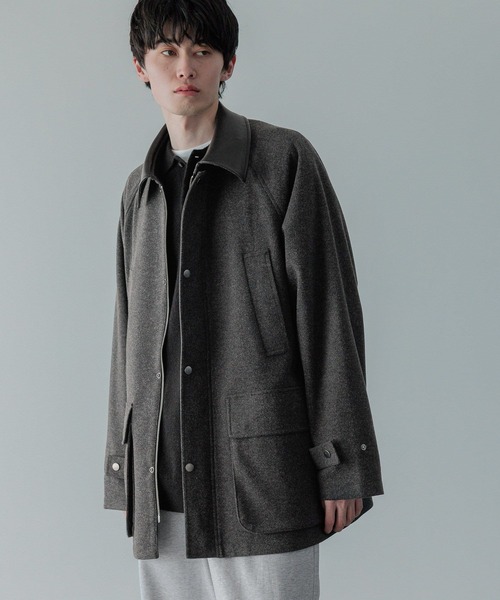 LOWRYS FARM(ローリーズファーム)の「【LFM(U)】ウールライクハンティングブルゾン 494428(ブルゾン・メンズ・ブラウン/その他/チャコールグレー・MEDIUM/LARGE)」の2枚目の写真