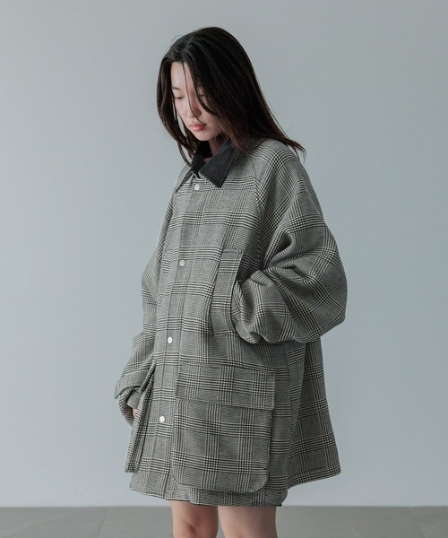 LOWRYS FARM(ローリーズファーム)の「【LFM(U)】ウールライクハンティングブルゾン 494428(ブルゾン・メンズ・ブラウン/その他/チャコールグレー・MEDIUM/LARGE)」の3枚目の写真