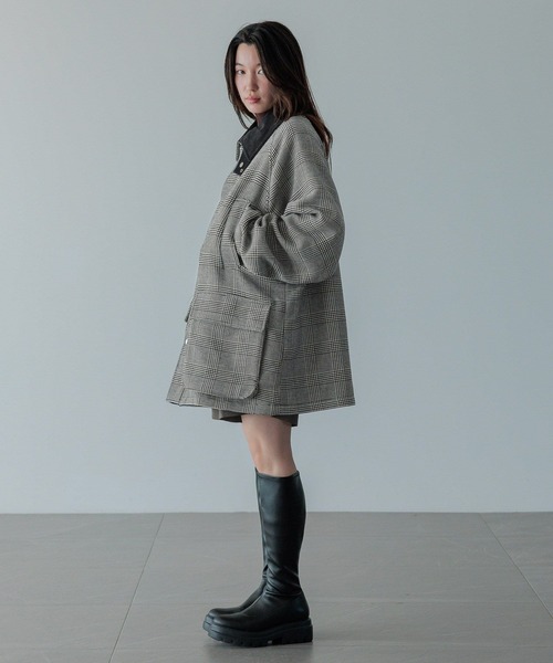 LOWRYS FARM(ローリーズファーム)の「【LFM(U)】ウールライクハンティングブルゾン 494428(ブルゾン・メンズ・ブラウン/その他/チャコールグレー・MEDIUM/LARGE)」の6枚目の写真