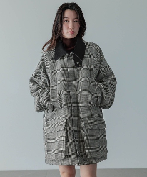 LOWRYS FARM(ローリーズファーム)の「【LFM(U)】ウールライクハンティングブルゾン 494428(ブルゾン・メンズ・ブラウン/その他/チャコールグレー・MEDIUM/LARGE)」の7枚目の写真