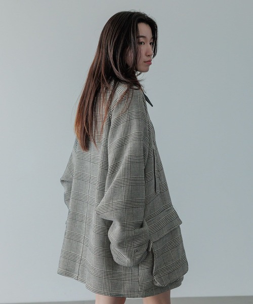 LOWRYS FARM(ローリーズファーム)の「【LFM(U)】ウールライクハンティングブルゾン 494428(ブルゾン・メンズ・ブラウン/その他/チャコールグレー・MEDIUM/LARGE)」の9枚目の写真