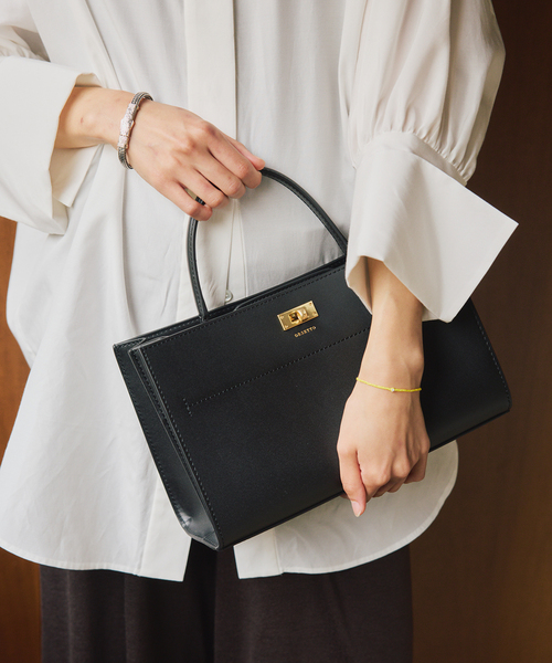 ORSETTO(オルセット)の「ORSETTO オルセット SCATOLA 1503250009(ハンドバッグ・レディース・ブラック/ブラウン・FREE)」の2枚目の写真