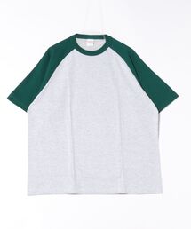 Maki ラグラン ロンT 緑 Maki ラグラン ロンT 緑 ラグランTシャツ」に該当するグリーン