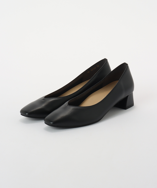 セール】《追加》4cmスクエアVカットパンプス（パンプス）｜LE TALON