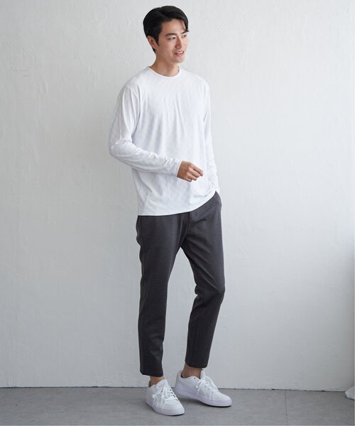 IKKA LOUNGE（イッカラウンジ）の「リンクスジャカード市松ロンT（Tシャツ/カットソー・メンズ・ホワイト/グリーン/ブラック/グレー・M/L/XL/S）」の17枚目の写真