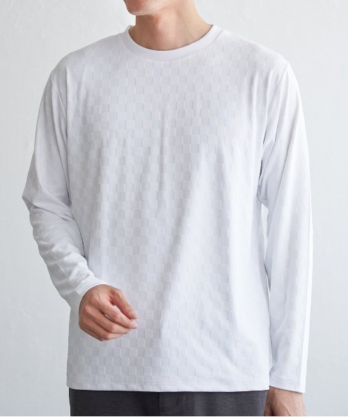 セール】リンクスジャカード市松ロンT（Tシャツ/カットソー）｜IKKA