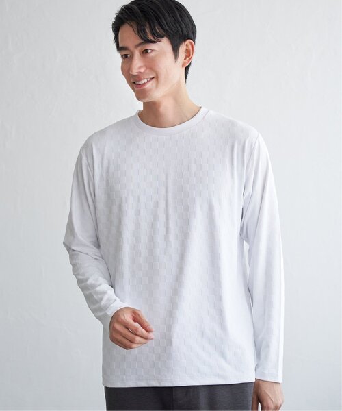 セール】リンクスジャカード市松ロンT（Tシャツ/カットソー）｜IKKA