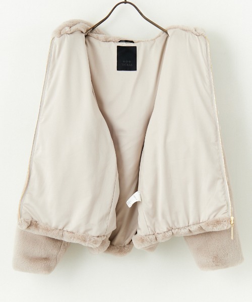 WEB限定】[TATRAS/タトラス] YUMOLA フーデッドファーブルゾン