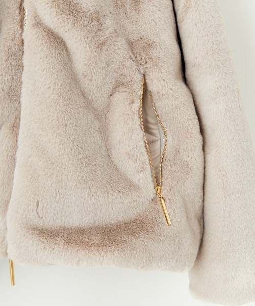 WEB限定】[TATRAS/タトラス] YUMOLA フーデッドファーブルゾン