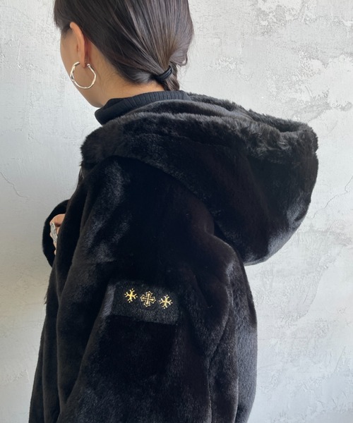 WEB限定】[TATRAS/タトラス] YUMOLA フーデッドファーブルゾン