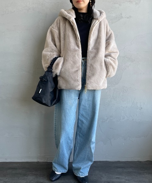WEB限定】[TATRAS/タトラス] YUMOLA フーデッドファーブルゾン 【公式