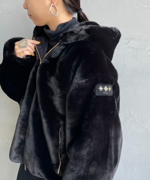 WEB限定】[TATRAS/タトラス] YUMOLA フーデッドファーブルゾン