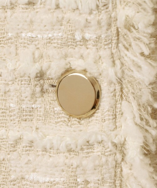 allureville（アルアバイル）の「ジオリカツィードフリンジジレ（ベスト・レディース・ブラック/アイボリー・2）」の13枚目の写真