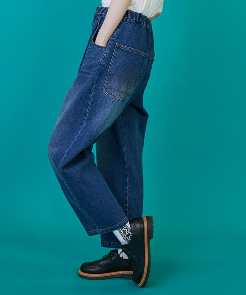 FRAPBOIS（フラボア）の「カーブデニム3 パンツ（その他パンツ・レディース・ブルー/ブラック・3/2/1/0）」の3枚目の写真