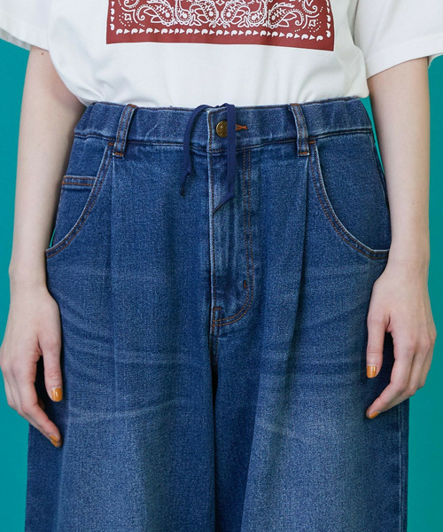 FRAPBOIS（フラボア）の「カーブデニム3 パンツ（その他パンツ・レディース・ブルー/ブラック・3/2/1/0）」の6枚目の写真