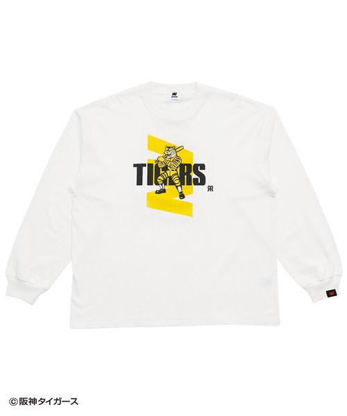 NOSTALVIA(ノスタルヴィア)の「阪神タイガース × NOSTALVIA ノスタルヴィア Tigers Slugger / タイガース スラッガー ロンT(Tシャツ/カットソー・メンズ・ホワイト/ブラック・X-LARGE/LARGE/MEDIUM/SMALL)」の1枚目の写真