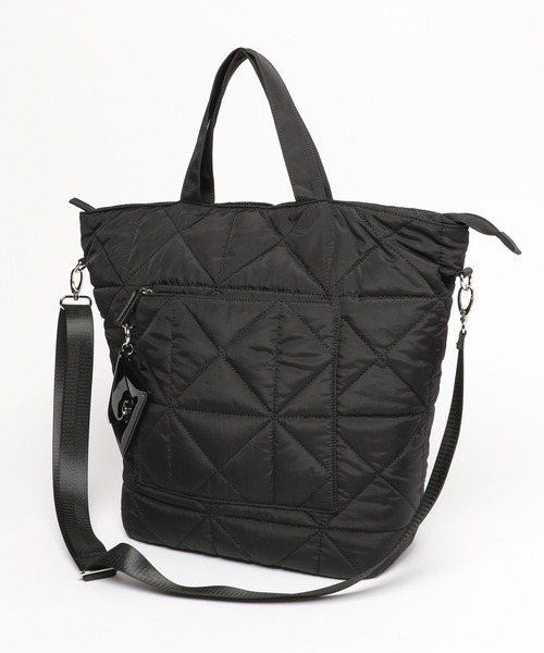 GLOBAL WORK（グローバルワーク）の「キルティング2WAYショルダー/577376（ショルダーバッグ・レディース・ブラック/カーキ/シルバー・ONE SIZE）」の4枚目の写真