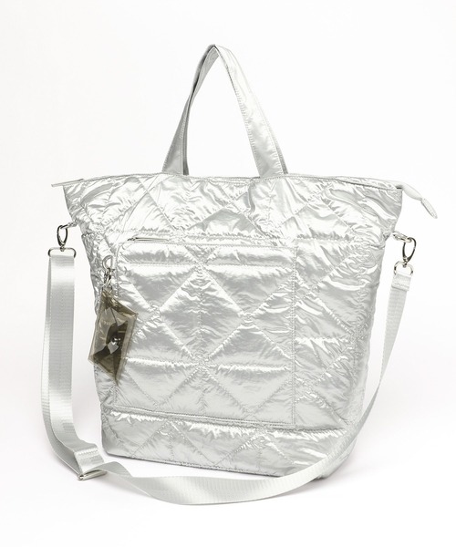 GLOBAL WORK（グローバルワーク）の「キルティング2WAYショルダー/577376（ショルダーバッグ・レディース・ブラック/カーキ/シルバー・ONE SIZE）」の6枚目の写真