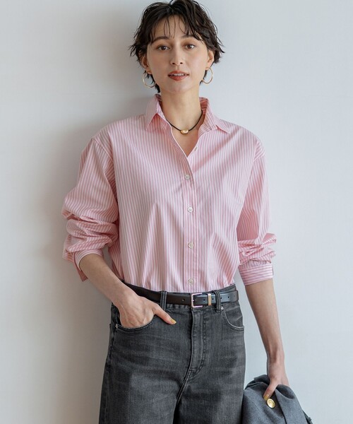 23区 S(ニジュウサンクチイサイサイズ)の「CANCLINI ベーシック シャツ(シャツ/ブラウス・レディース・ブルー系1/ピンク系1/ブラウン系1/ホワイト系・32/34)」の4枚目の写真