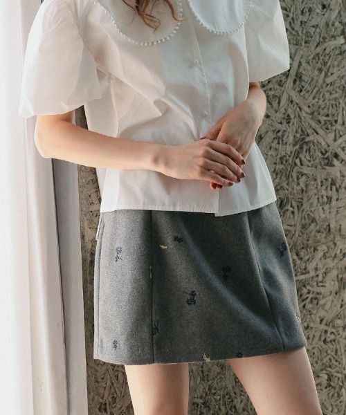 DONOBAN（ドノバン）の「フローレットスカート（スカート・レディース・ブラック/グレー・ONE）」の3枚目の写真