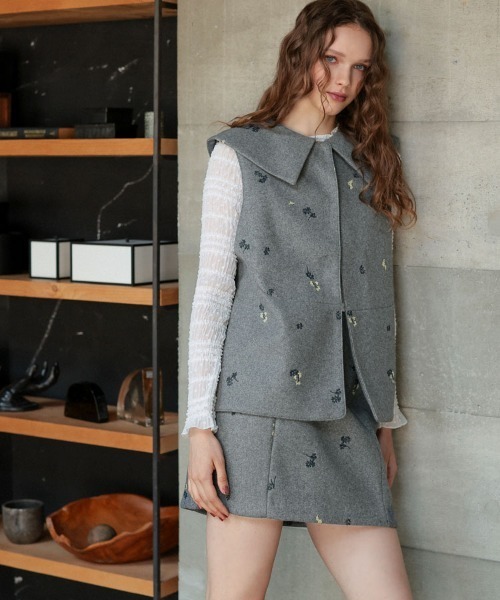 DONOBAN（ドノバン）の「フローレットスカート（スカート・レディース・ブラック/グレー・ONE）」の10枚目の写真