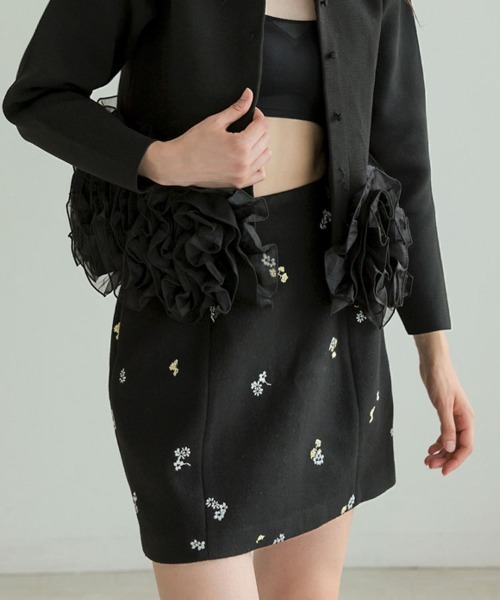 DONOBAN（ドノバン）の「フローレットスカート（スカート・レディース・ブラック/グレー・ONE）」の14枚目の写真