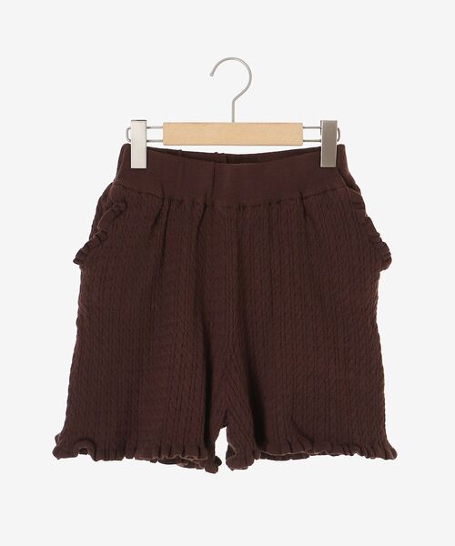 MAJESTIC LEGON(マジェスティックレゴン)の「ミニケーブルショートパンツ(その他パンツ・レディース・ネイビー/ブラウン/グレー/アイボリー・MEDIUM)」の14枚目の写真