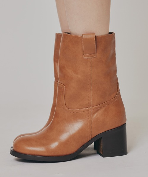 REDYAZEL（レディアゼル）の「ウエスタンライクショートブーツ（ブーツ・レディース・キャメル/ブラック/ブラウン・MEDIUM/LARGE）」の16枚目の写真