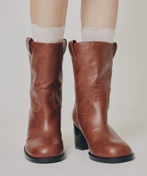 REDYAZEL（レディアゼル）の「ウエスタンライクショートブーツ（ブーツ・レディース・キャメル/ブラック/ブラウン・MEDIUM/LARGE）」の19枚目の写真