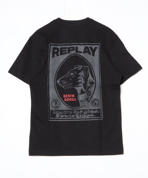 REPLAY(リプレイ)の「リラックスフィット ヘビーコットンジャージー VINTAGEグラフィックTシャツ(Tシャツ/カットソー・メンズ・アイボリー/ブラック・MEDIUM/LARGE/X-LARGE/SMALL)」の11枚目の写真
