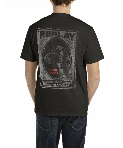 REPLAY(リプレイ)の「リラックスフィット ヘビーコットンジャージー VINTAGEグラフィックTシャツ(Tシャツ/カットソー・メンズ・アイボリー/ブラック・MEDIUM/LARGE/X-LARGE/SMALL)」の9枚目の写真