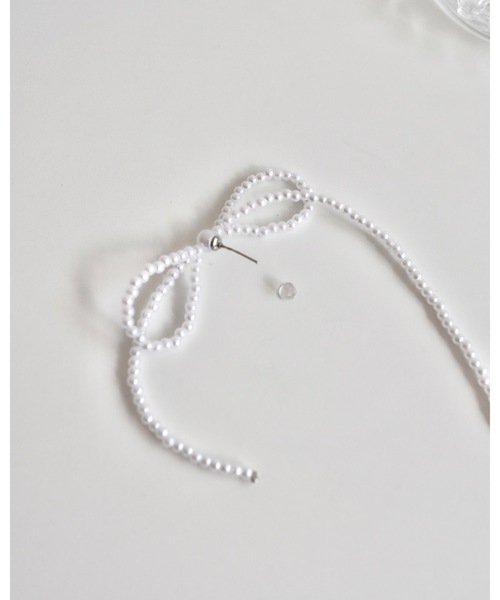 jumelle（ジュメロ）の「パールリボンピアス（ピアス（両耳用）・レディース・アイボリー・FREE）」の8枚目の写真