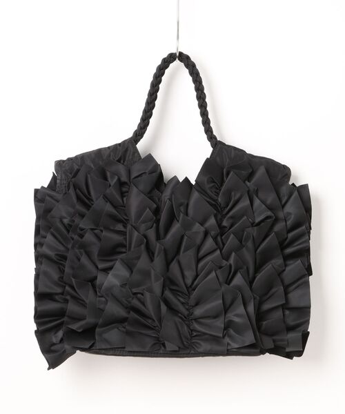 H.A.K（ハク）の「ナイロンフリルトートバッグ（トートバッグ・レディース・ブラック/チャコール・FREE）」の3枚目の写真