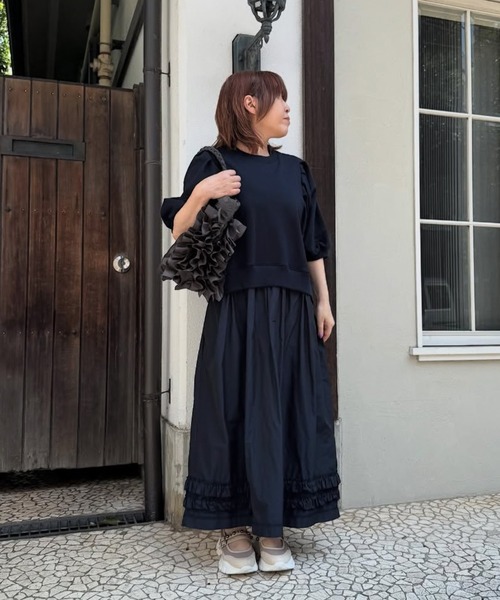 H.A.K（ハク）の「ナイロンフリルトートバッグ（トートバッグ・レディース・ブラック/チャコール・FREE）」の11枚目の写真