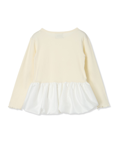 Piet（ピエット）の「ふんわり すそバルーンロンT（Tシャツ/カットソー・キッズ・ブラック/オフホワイト・110/100/130/120）」の12枚目の写真