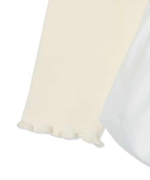 Piet（ピエット）の「ふんわり すそバルーンロンT（Tシャツ/カットソー・キッズ・ブラック/オフホワイト・110/100/130/120）」の4枚目の写真