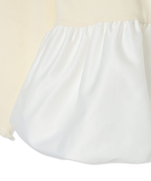 Piet（ピエット）の「ふんわり すそバルーンロンT（Tシャツ/カットソー・キッズ・ブラック/オフホワイト・110/100/130/120）」の5枚目の写真