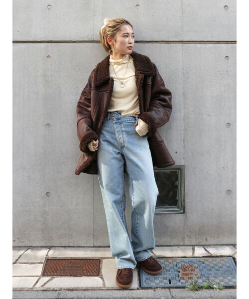 Ungrid（アングリッド）の「ハイネックシアーロングスリーブTee（Tシャツ/カットソー・レディース・オフホワイト/ブルー/ブラック/ブラウン/イエロー・FREE）」の14枚目の写真