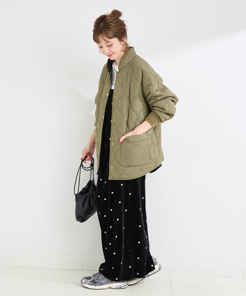 B.C STOCK(ベーセーストック)の「《追加2》【WEB限定】手洗い可 / ベロアフラワー刺繍ワンピース(ワンピース・レディース・ブラック・FREE)」の9枚目の写真