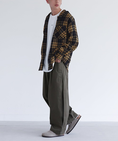 MDR（エムディアール）の「チェックフードシャツ（シャツ/ブラウス・メンズ・ブラック/イエロー/ブルー・L/M）」の18枚目の写真