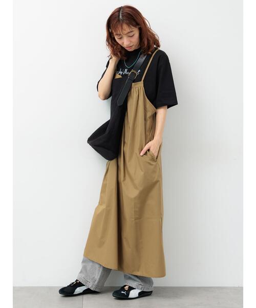 Lugnoncure（ルノンキュール）の「ギャザーキャミソールワンピース（ワンピース・レディース・カーキ/ブラウン/ブラック・F）」の3枚目の写真