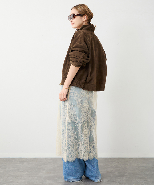 Deuxieme Classe（ドゥーズィエムクラス）の「*Suede Cropped ブルゾン（ライダースジャケット・レディース・ウッド・FREE）」の9枚目の写真