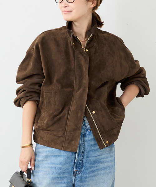 Deuxieme Classe（ドゥーズィエムクラス）の「*Suede Cropped ブルゾン（ライダースジャケット・レディース・ウッド・FREE）」の11枚目の写真