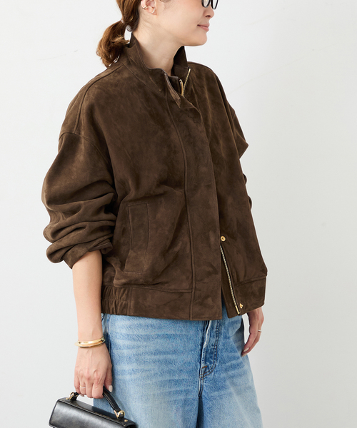 Deuxieme Classe（ドゥーズィエムクラス）の「*Suede Cropped ブルゾン（ライダースジャケット・レディース・ウッド・FREE）」の12枚目の写真